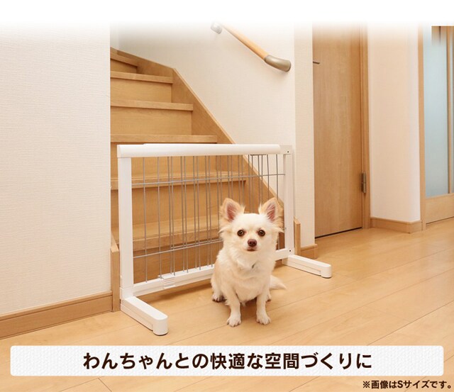伸縮ペットゲート Sサイズ ブラウン PG-65 【プラザセレクト】 7128907