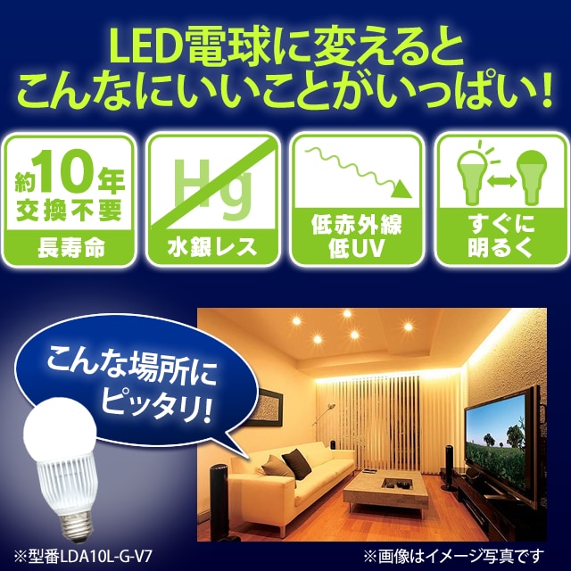 LED電球 E26口金 広配光タイプ 60W形相当 電球色 密閉形器具対応 LED電球 E26口金 広配光タイプ 60W形相当 電球色 密閉形器具対応