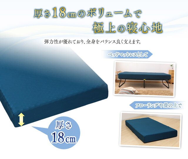 バランス組合せ セミダブル マットレス 2本セット商品ウレタンマットレス 三つ折り 腰痛対策 真ん中かため 腰にやさしい バランス仕様 セミダブルマットレス2本組  折りたたみ 軽量