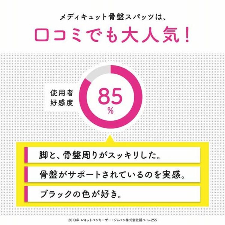 メディキュット ボディシェイプ 寝ながらスパッツ 骨盤サポート L ブラック 【プラザセレクト】