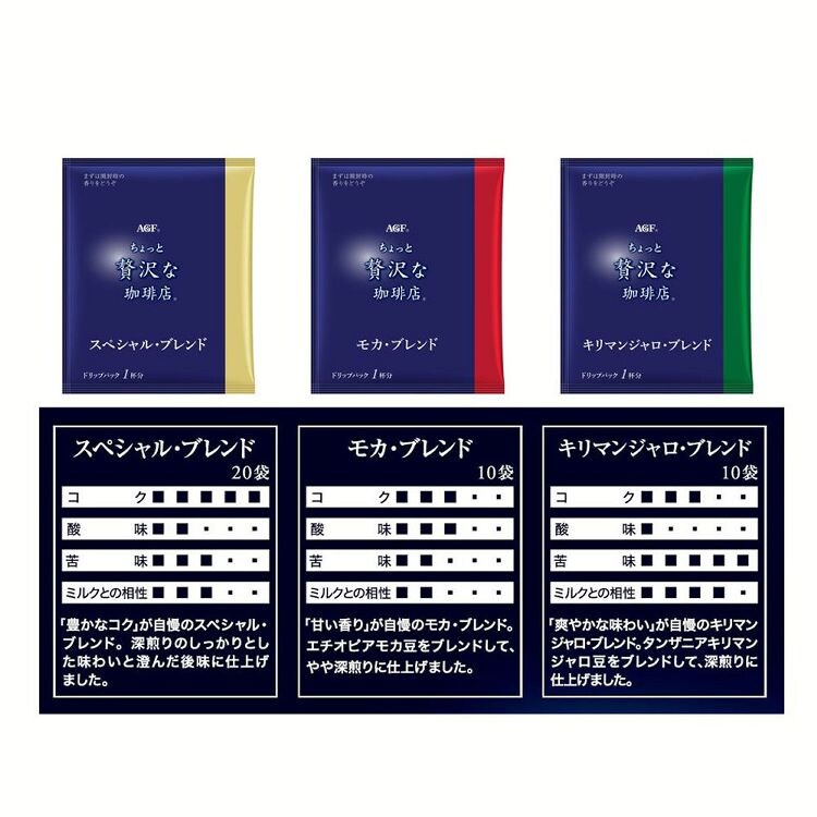 AGF　「ちょっと贅沢な珈琲店」 レギュラー・コーヒー ドリップパック アソート40袋