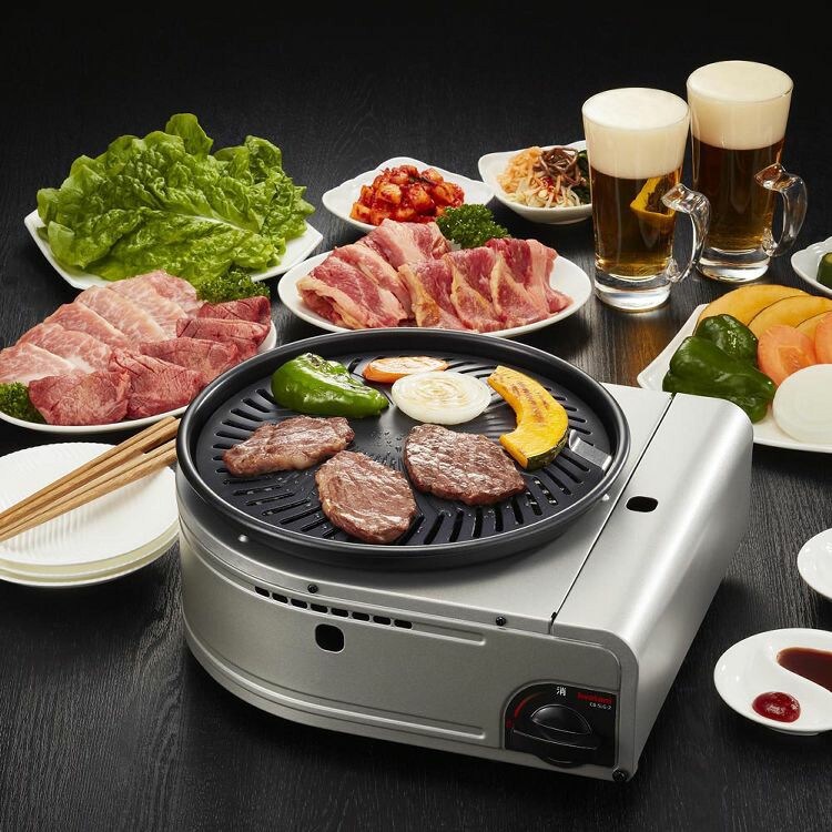 イワタニ カセットコンロ スモークレス 焼肉グリル CB-SLG-2 マット ...