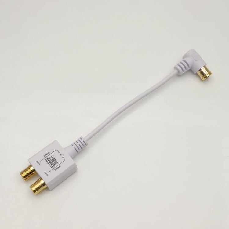 4K8K対応分配器地デジBSCSテレビテレビ接続分配器ケーブル一体型分配器アンテナ分配器極細ケーブル一体型10cmホーリック 