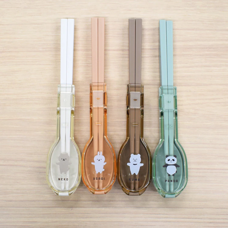 箸スプーンケースコンビセット弁当ランチグッズムームーフレンズ抗菌コンビセット&ハーフケースサブヒロモリ