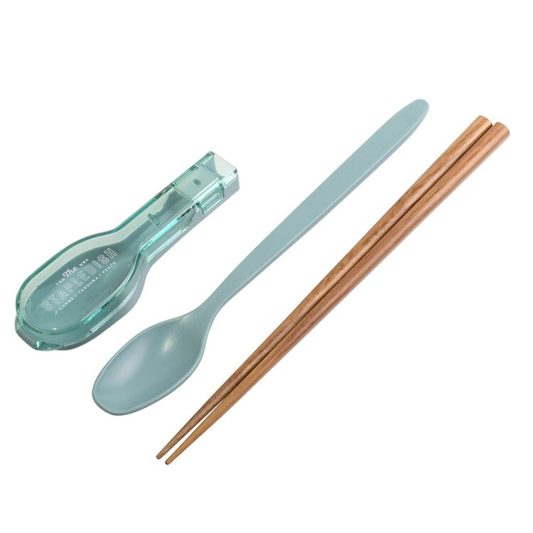 箸スプーンケースコンビセット弁当ランチグッズマイ箸マイカトラリー抗菌安心食洗機ステイプル抗菌コンビセット&ハーフケースLサブヒロモリ