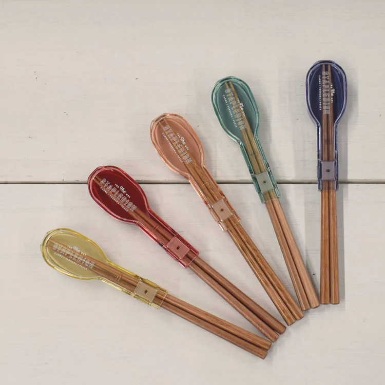 箸スプーンケースコンビセット弁当ランチグッズマイ箸マイカトラリー抗菌安心食洗機ステイプル抗菌コンビセット&ハーフケースLサブヒロモリ