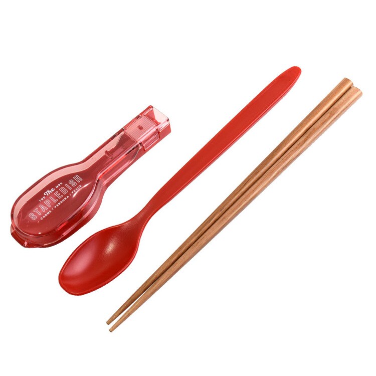 箸スプーンケースコンビセット弁当ランチグッズマイ箸マイカトラリー抗菌安心食洗機ステイプル抗菌コンビセット&ハーフケースLサブヒロモリ