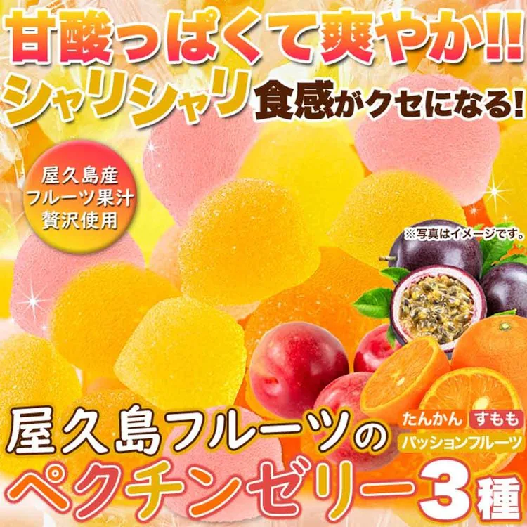 ゼリーグミソフトグミ果汁屋久島文化祭子供会ペクチンゼリー個包装大容量【お徳用】屋久島フルーツのペクチンゼリー3種500g天然生活