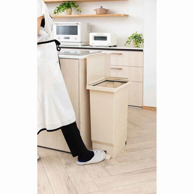 平和工業 フタの開く向きを選べるパッキン付 ペダルペール 45L 【プラザセレクト】