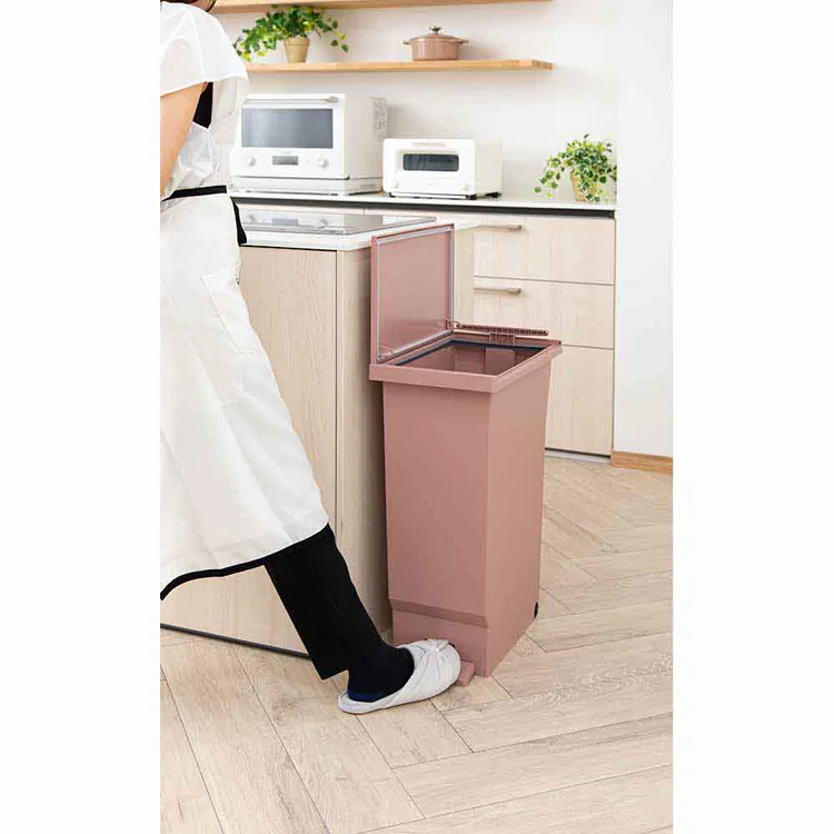 平和工業 フタの開く向きを選べるパッキン付 ペダルペール 45L 【プラザセレクト】