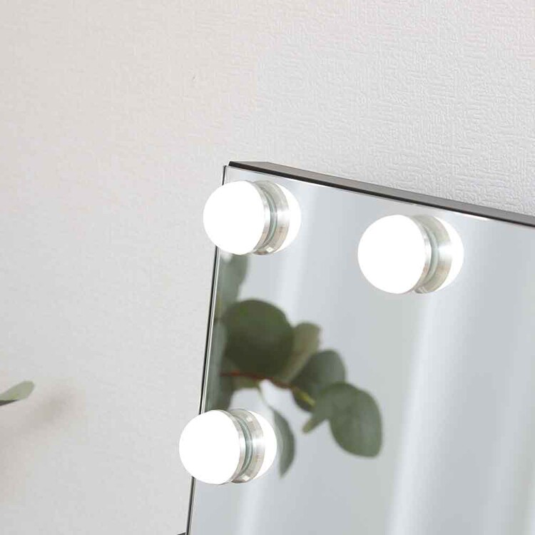 プレミアムLEDミラー yumeka ブラック 67781 【プラザセレクト】