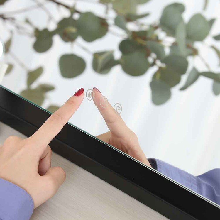 プレミアムLEDミラー yumeka ブラック 67781 【プラザセレクト】