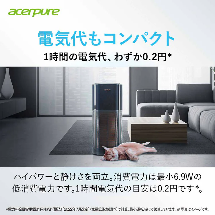 Acerpure Acerpure Pro 空気清浄機 70畳 パワフル高機能 ブラック AP972-50B 【プラザセレクト】
