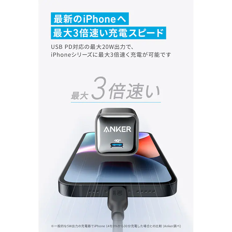 Anker アンカー Nano Charger(20W) A2637N【プラザセレクト】