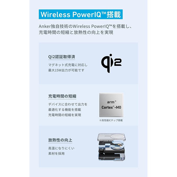 Anker アンカー MagGo Power Bank(10,000mAh, 15W) A1654N 【プラザセレクト】