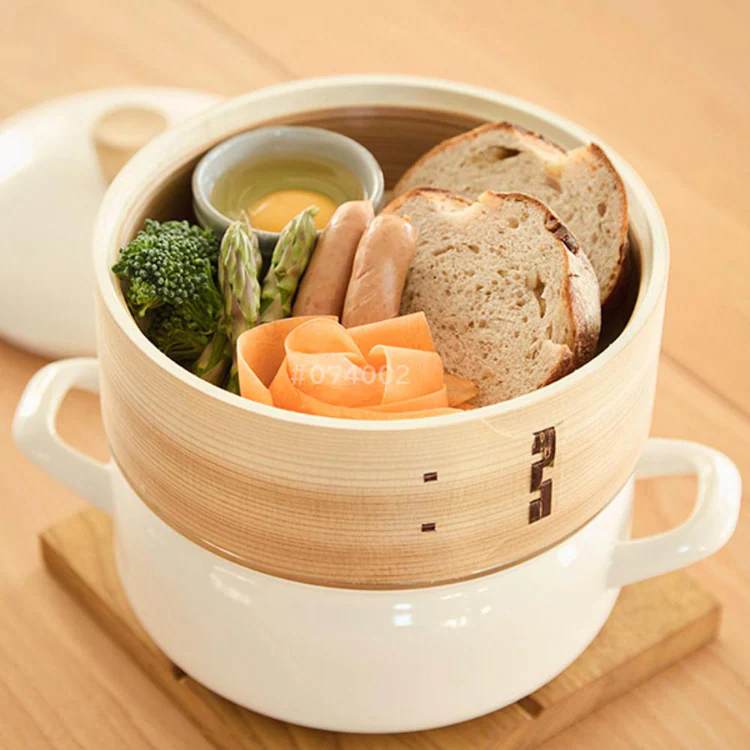 富士ホーロー ホーロー鍋 18cm せいろ付き SER-18W 【プラザセレクト】