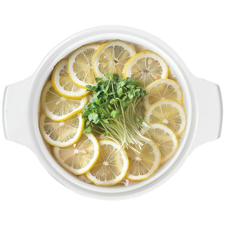 LIV PLUS ビストロ・セラミック卓上鍋 16cm ガラス蓋付 グレー NQ-0411 【プラザセレクト】