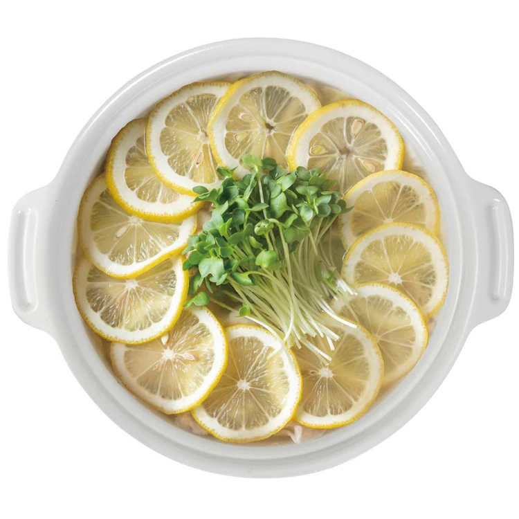 LIV PLUS ビストロ・セラミック卓上鍋 26cm ガラス蓋付 グレー NQ-0414 【プラザセレクト】