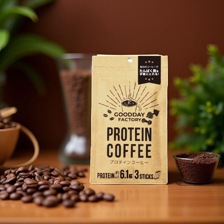 GOODAY FACTORY メガロスプロテインコーヒー ３包パック 【プラザセレクト】