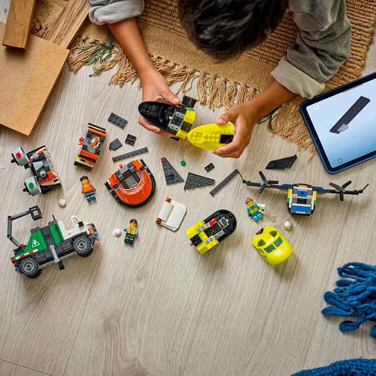 CITY 飛行機・整備用トラック・ホバークラフト コンボセット 60505 【プラザセレクト】