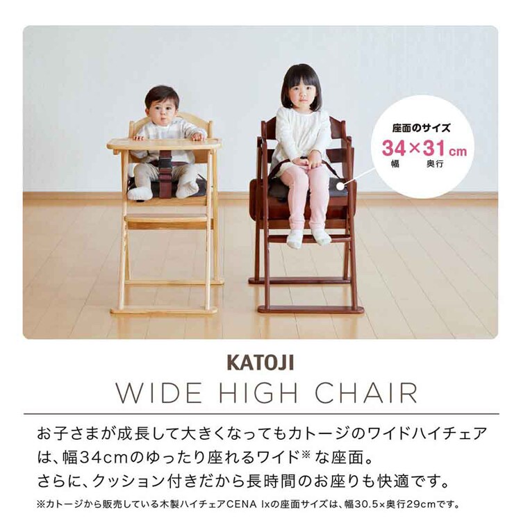 KATOJI 木製ワイドハイチェア ステップ切り替え 22418 22419