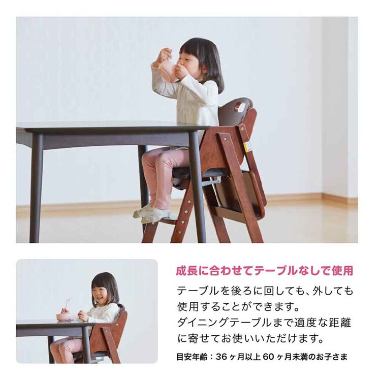 KATOJI 木製ワイドハイチェア ステップ切り替え 22418 22419