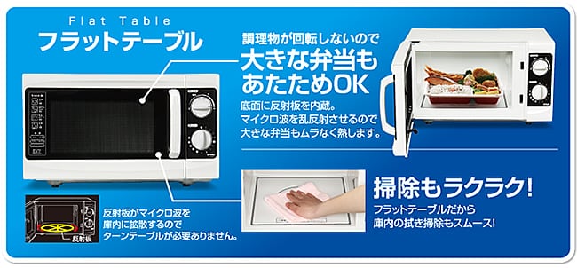 数量限定】電子レンジフラットタイプ EMO-706F ホワイト（60Hz 西日本専用） H560669│アイリスプラザ│アイリスオーヤマ公式通販サイト