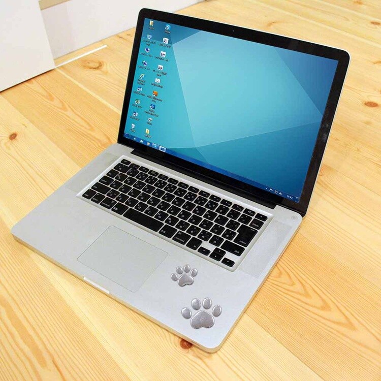 【倉庫登録】肉球エンブレムステッカー シルバー ME173 【プラザセレクト】