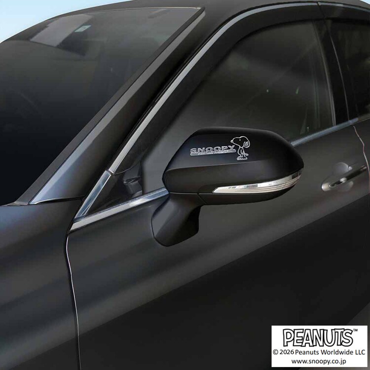 【倉庫登録】ドアミラーエンブレムステッカー スヌーピー SN197 【プラザセレクト】