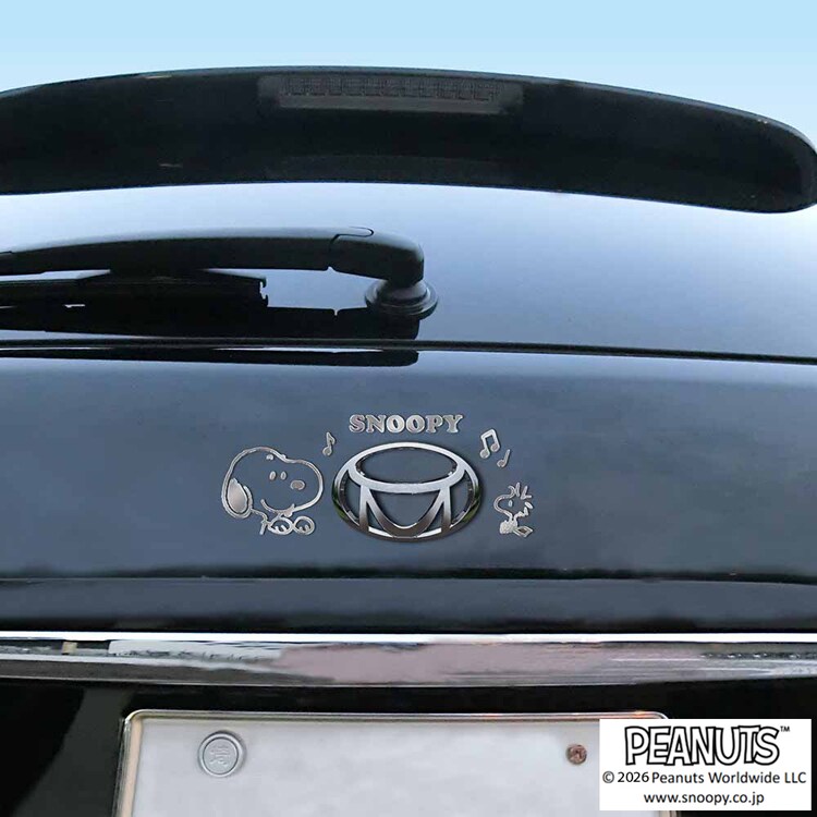 【倉庫登録】エンブレムステッカー スヌーピー フェイスアップ SN3243 【プラザセレクト】