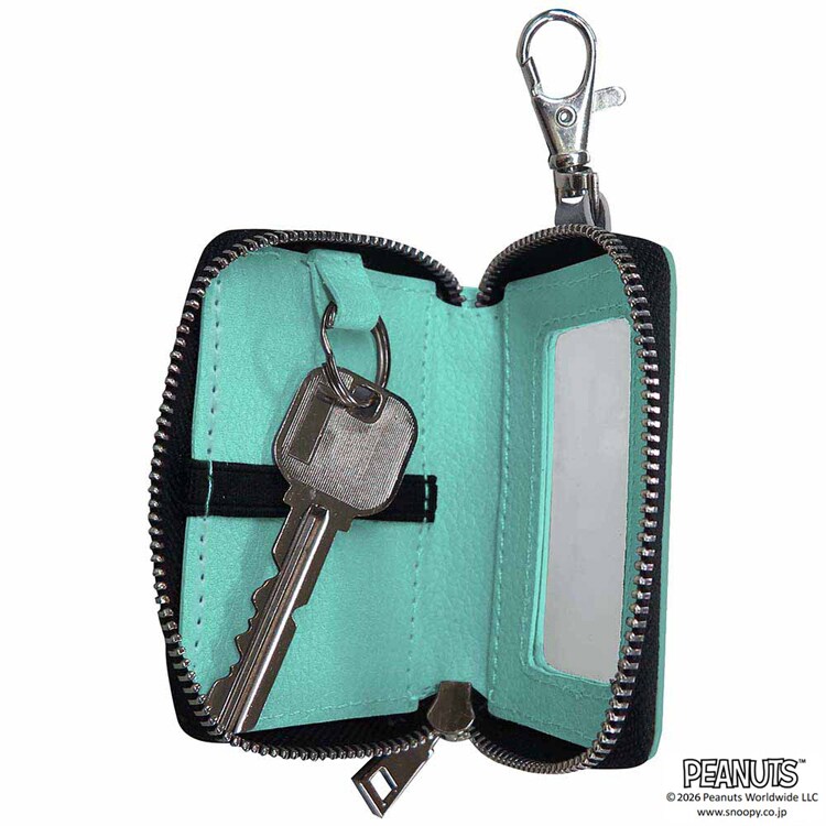 【倉庫登録】スマートキーケース スヌーピー ブルー SN163 【プラザセレクト】