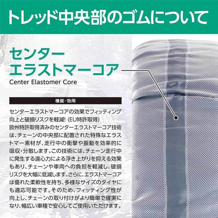 タイヤチェーンスノーソック布簡単装着非金属チェーンジャッキアップ不要雪道ソックスオートソック布製タイヤチェーンGRICSグリックスGranbeat