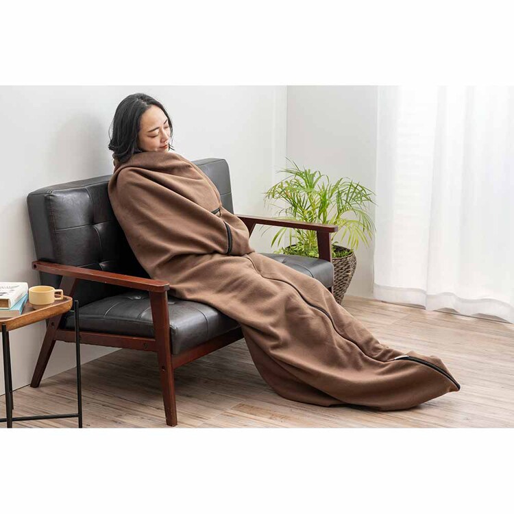 MOTTETE PLUS 寝具メーカーが考えた寝袋になる毛布 73-0087 【プラザセレクト】