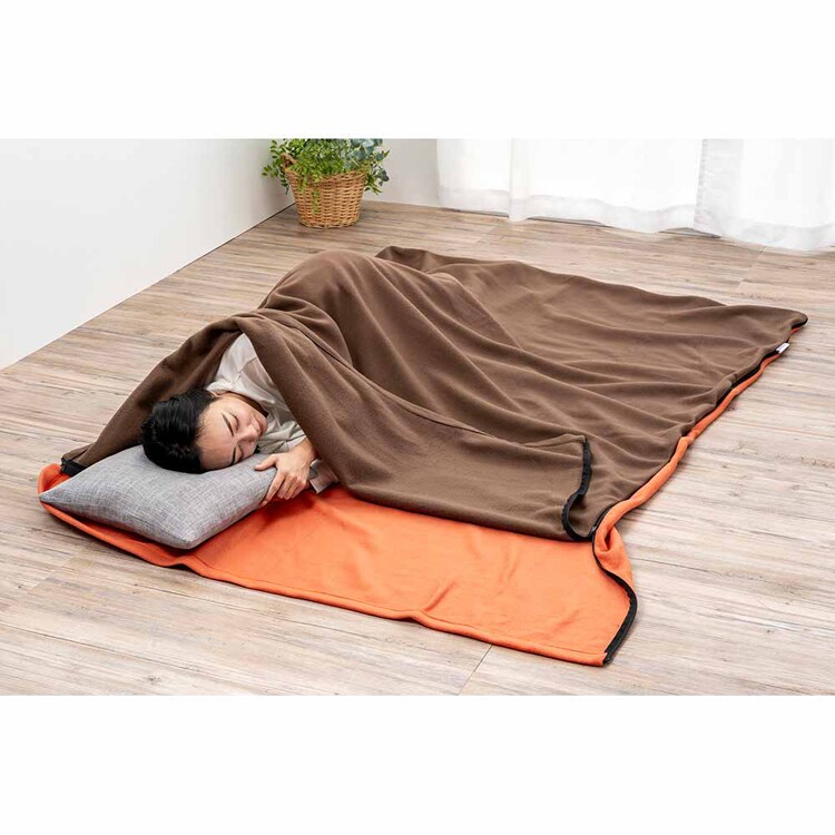 MOTTETE PLUS 寝具メーカーが考えた寝袋になる毛布 73-0087 【プラザセレクト】