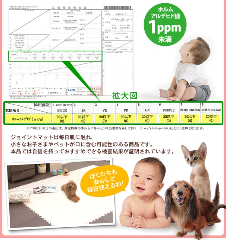 カラージョイントマット 極厚(16枚セット)約3畳用 JTM-60-極厚20 全19種