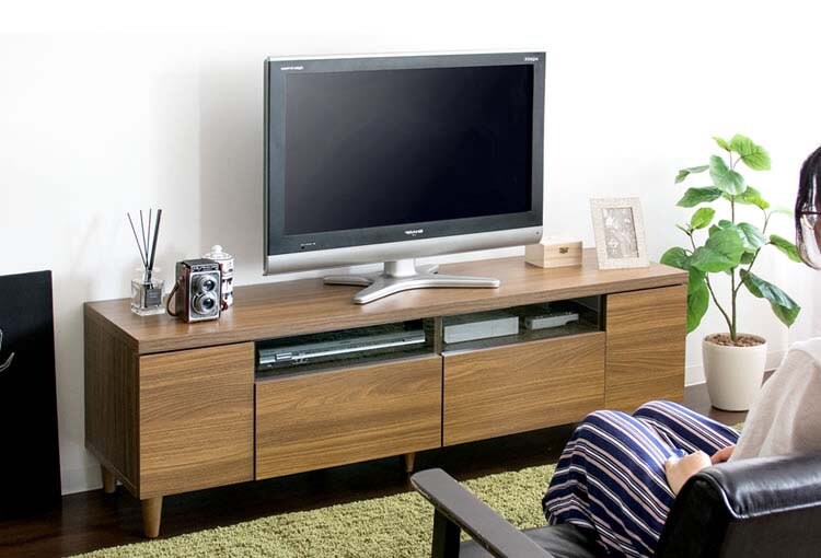 テレビ台完成品TVラックTV台LIEBEテレビラック幅150cmブラウン