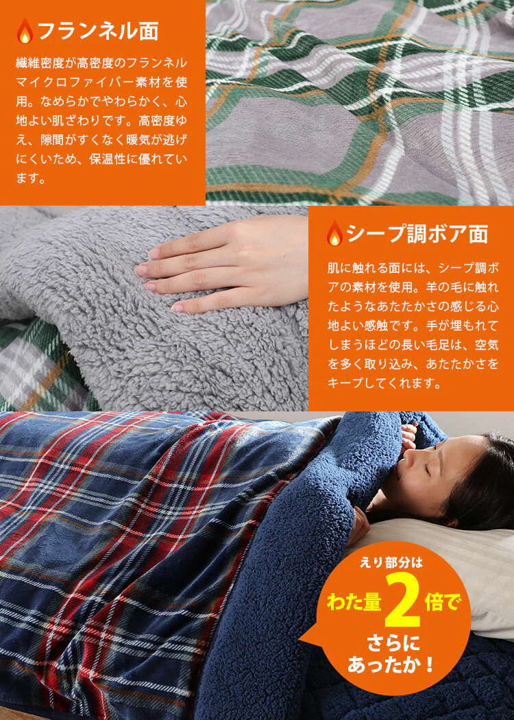 トリプルウォームシングルマイクロファイバーフランネルシープ調ボアHeatWarm吸湿発熱機能アルミシート入り寝具静電気抑制秋冬冬用J.ATripleWarmわた入りブランケットSメルクロス
