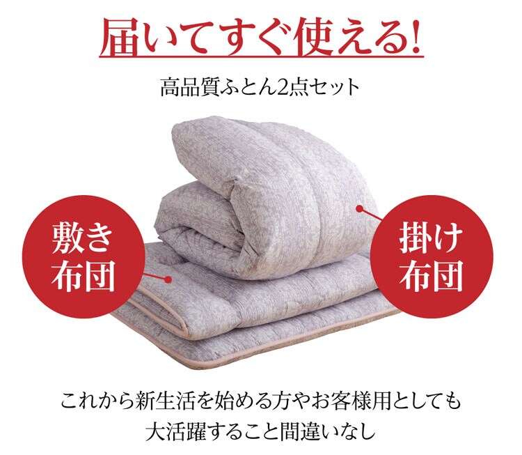 羽毛掛け敷きふとんセット シングル 10DS3110-2SETIR