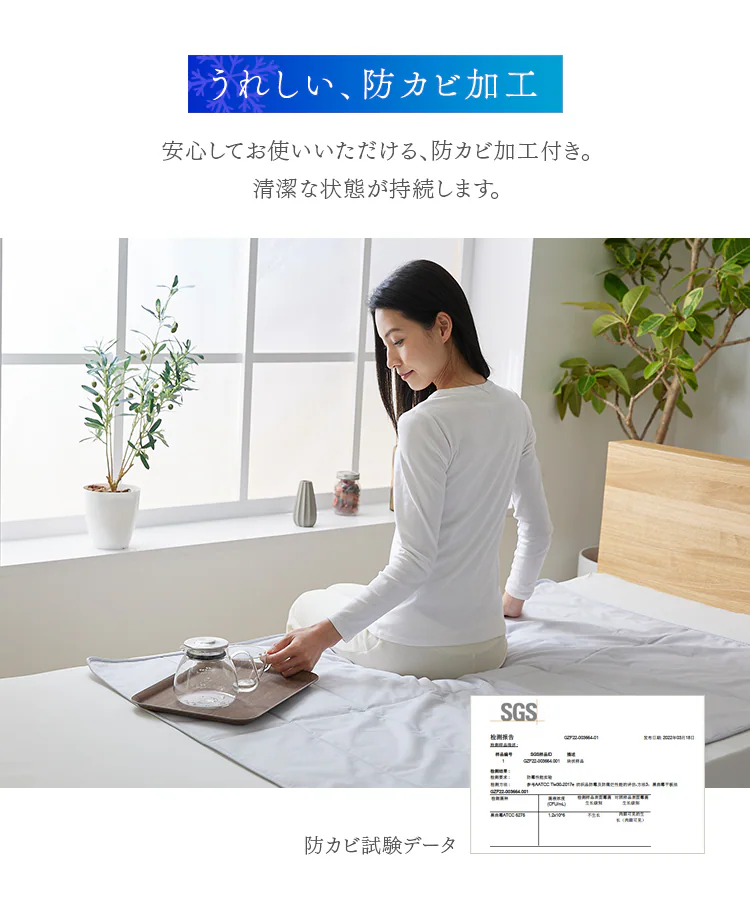 ひんやりソルトジェルマット 90×140cm 全2色