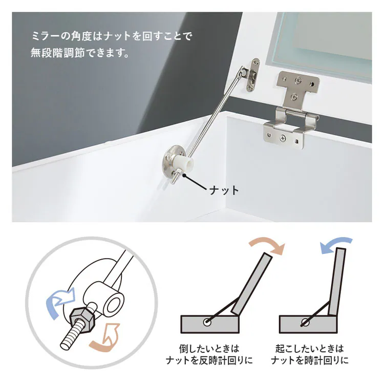 コスメワゴン ホワイト MUD-6628WH