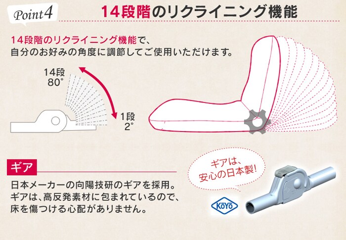 姿勢が良くなる座椅子 A445a-504RED・A445a-349DBR・A455a-505BL レッド・ブラック・ネイビー(メッシュ)