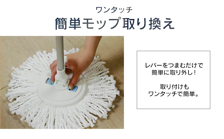 【完売品】【手回しタイプ】回転モップセット KMT-420 ダークグレー10