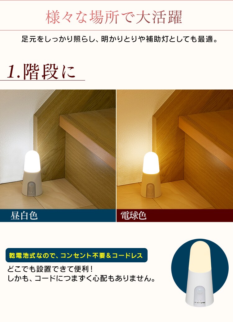 3円 在庫処分 アイリスオーヤマ 乾電池式ledセンサーライト スタンドタイプ 昼白色 Bsl40sn