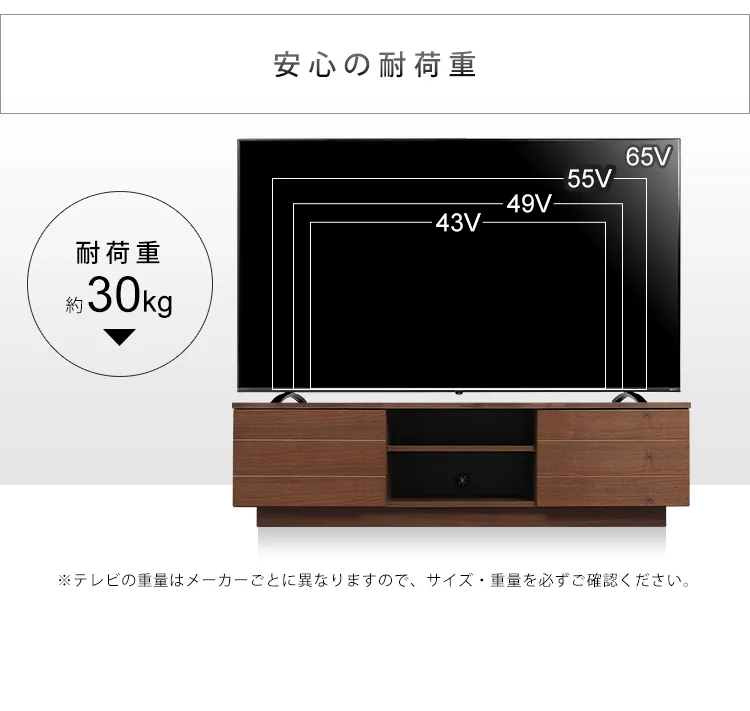 【訳あり】【時間帯指定不可】ボックステレビ台 150cmBTS-SD150U-WN ウォールナット23