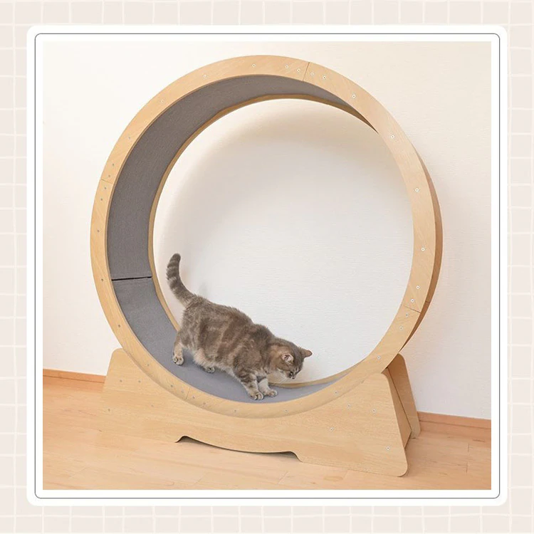 キャットランナー運動不足解消ストレス解消ストッパー付ダイエットキャットホイール大型ランニングマシンお手入れ簡単滑り防止マット付き猫用品キャットタワーおもちゃキャットランナー