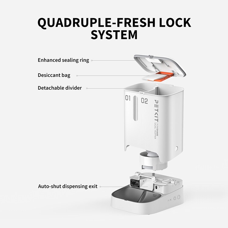 PETKIT カメラ付自動給餌器2タンク P591 【プラザセレクト】