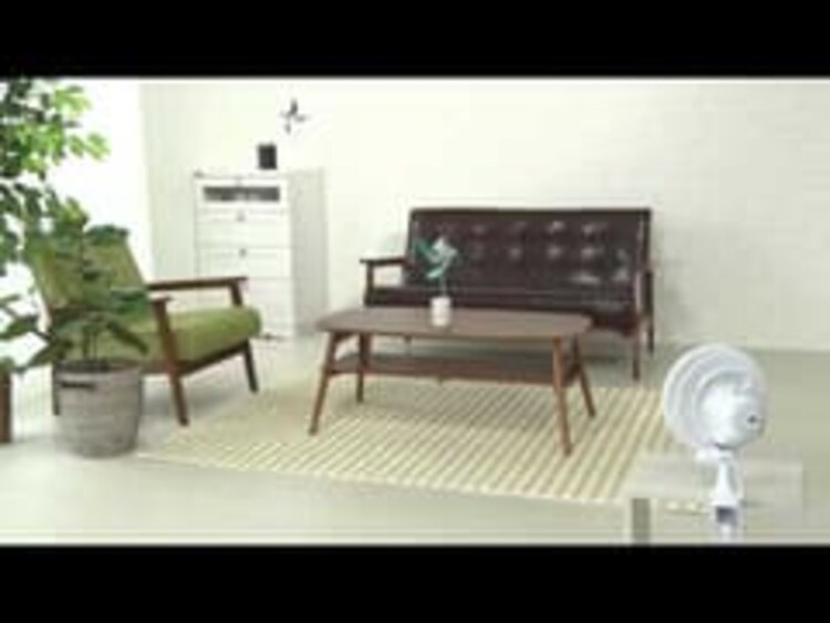 クリップ扇風機 左右首振り コンパクト PF-181C ホワイト4