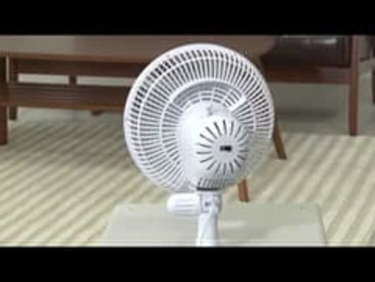 クリップ扇風機 左右首振り コンパクト PF-181C ホワイト6